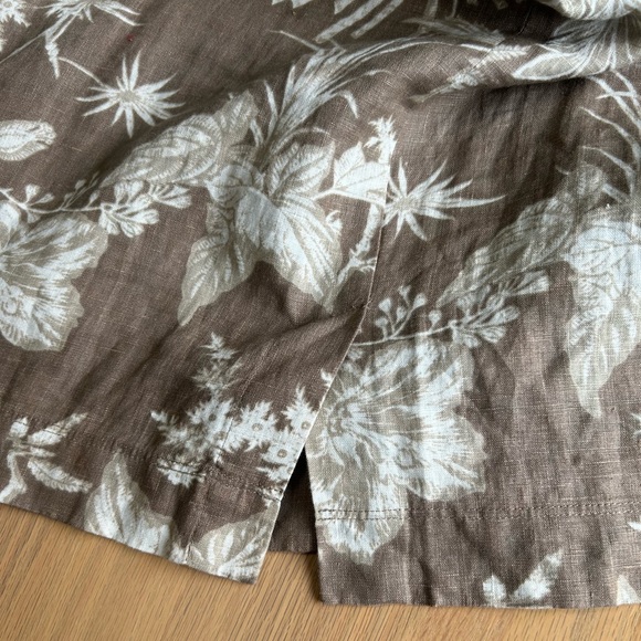 Botanical print linen sheath dress XL - Picture 6 of 6